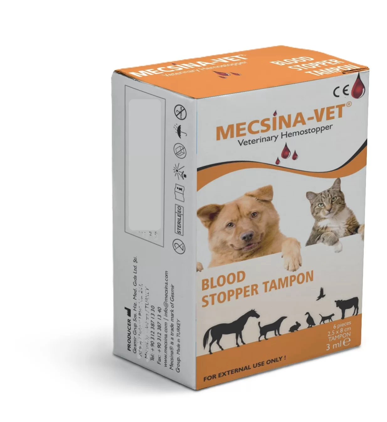 Hemostatic Tampon (Veterinary) Mecsina Hemostopper